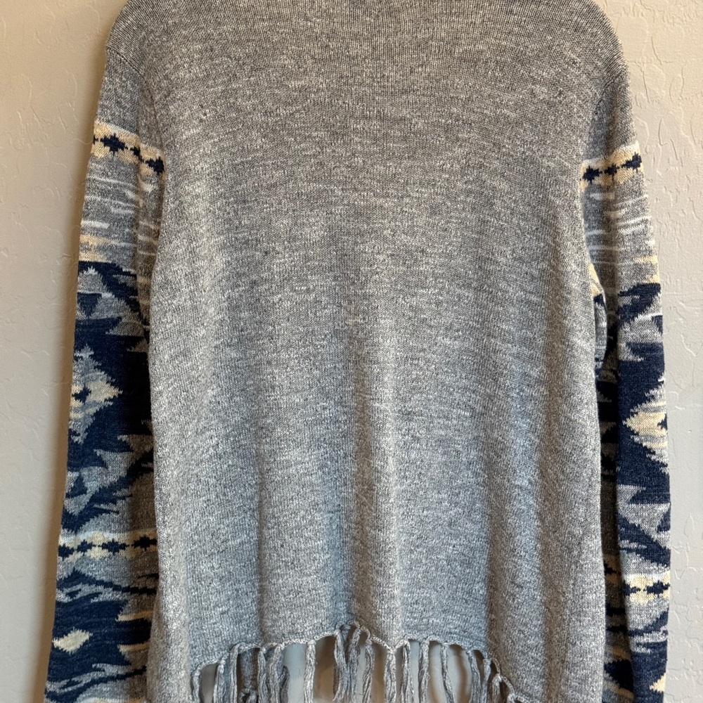 Chaps Tan and Blue Patterned Sweater - Picture 2 of 5